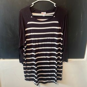 Black and White LuLaRoe Randy Baseball T